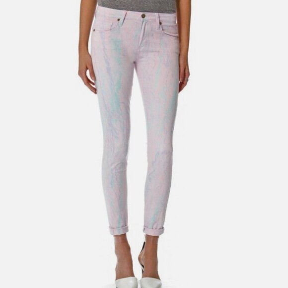 NWT PAIGE | Verdugo Ultra Skinny Mid Rise Patterned Jeans | Sz. 31 - Picture 1 of 11